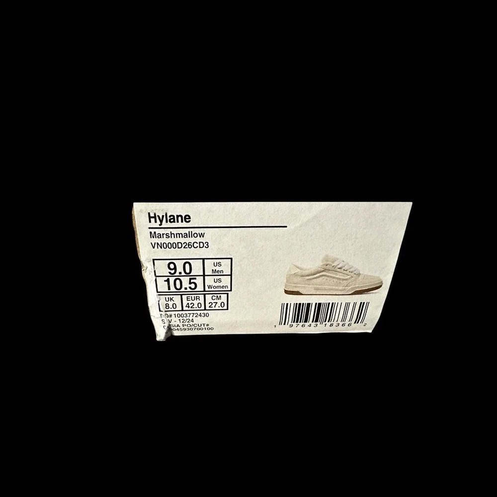 Vans Hylane Marshmallow VN000D26CD3 Men's Size 9 Women's 10.5 Athletic Shoes